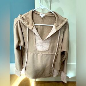 BKE oversized size small tan and cream hoodie.